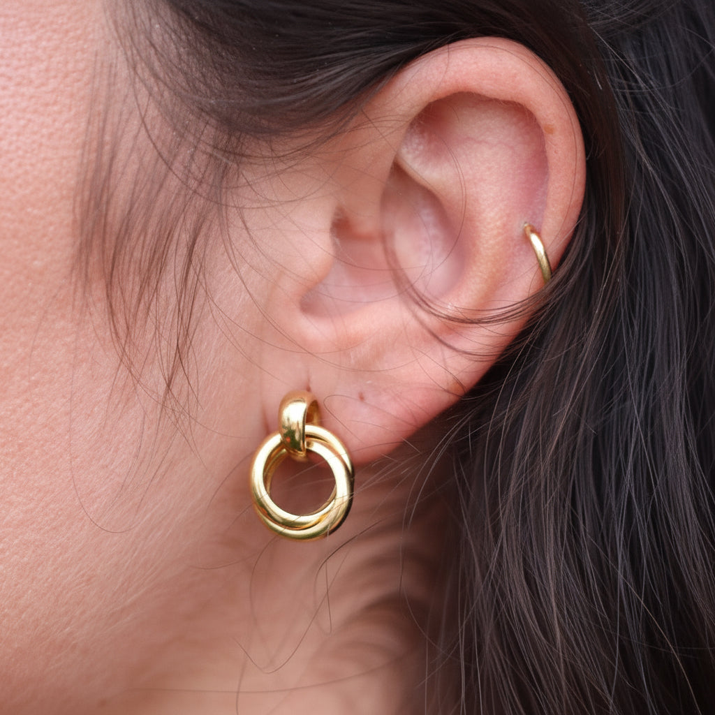 Pendientes Oberbaum dorados