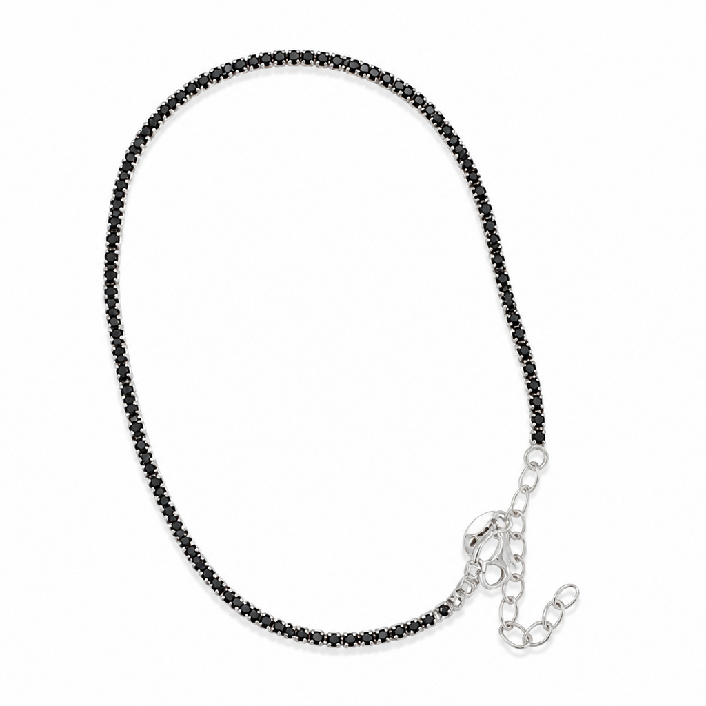 Nacht Bracelet | 925 Sterling Silver with Black Zirconia