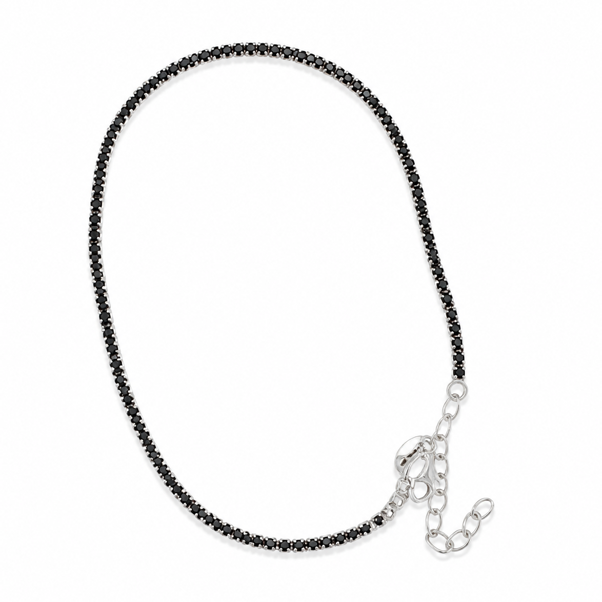 Nacht Bracelet | 925 Sterling Silver with Black Zirconia