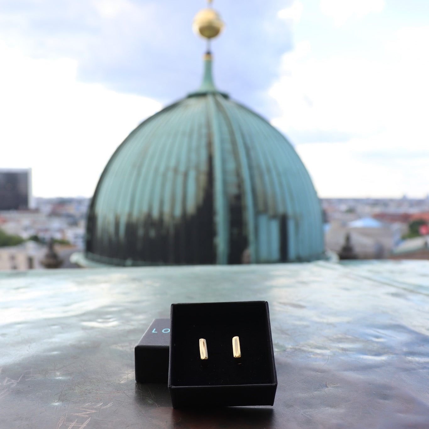 PARISER EARRINGS IN 925 STERLING SILVER WITH 18 KT GOLD PLATING