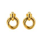 PENDIENTES OBERBAUM EN PLATA DE LEY 925 CON BAÑO DE ORO DE 18 KT